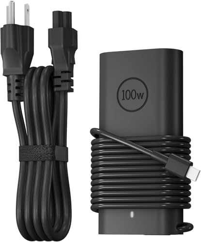 Image of 2026 New 100W USB Type C Laptop Charger Compatible with Dell Precision 3580 5470 5480 5550 5560 5530 5570 5750 Latitude 5340 7640 7340 5540 9440, XPS 15 17 9575 9500 9510 9520 9530 9710 Power Cord