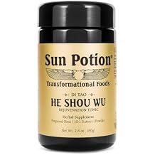 Sun Potion He Shou Wu Powder 101 Extract 200g Fo-Ti Root Polygonum Multiflorum | Longevity & Rejuvenation Tonic | Jing Herbal Support | Traditional Chinese Botanical | Di Tao Sourced