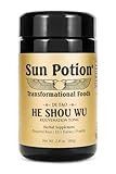 He Shou Wu 80g by Sun Potion - Fo-Ti Tonic, Certified Organic, 10:1 Extract Root Powder, Herbal Supplement, Superfood - Restore Hair Color, Immunity, Boost Energy, Stamina - Vegan Kosher Smoothie Blen