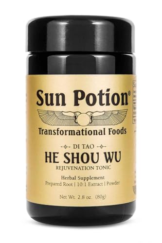 Sun Potion He Shou Wu Powder 10:1 Extract 200g Fo-Ti Root (Polygonum Multiflorum) | Longevity & Rejuvenation Tonic | Jing Herbal Support | Traditional Chinese Botanical | Di Tao Sourced