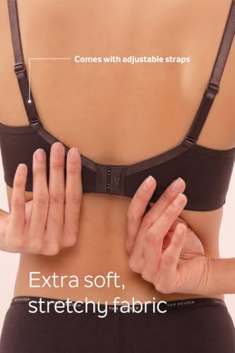 Image of Van Heusen Women's Everyday Cotton Bra|Medium Coverage|Non Padded|Non Wired|Seamless Moulded Cups|Anti Bacterial Tech| Keeps you Fresh|Sweat Absorbent|No Slip Soft Straps|Detachable Straps|Style 11001