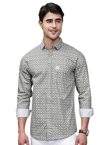 Majestic Man Pure Cotton Slim Fit Printed Casual Shirt for Men