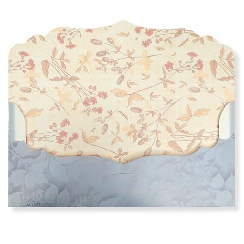 Image of Fonsie cash shagun fancy design envelopes pack of 75 for gifting money on wedding gift, baby shower, shagun, family gatherings(Floral, Blue).