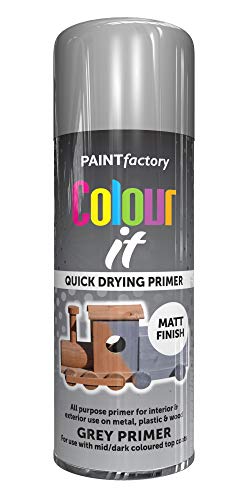 All Purpose Paint - Grey Primer 400 ml - Professional Matt Finish Spray Wood Color Paint