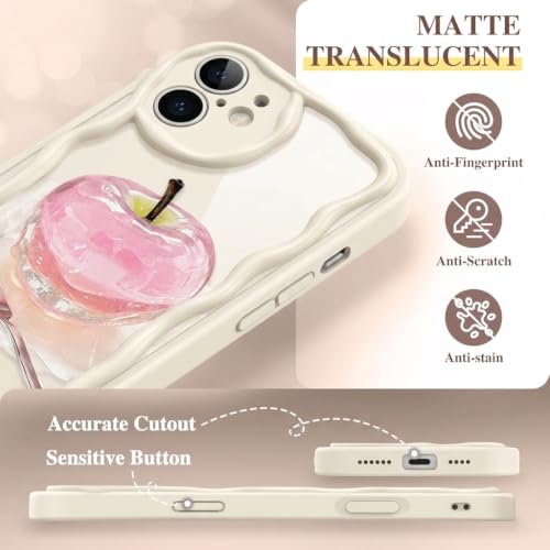 Image of VONZEE Cute Pink Transparent Back Cover for iPhone 13| Clear Shockproof TPU Protective Case | Slim Anti-Yellowing Crystal Clear Phone Cover for Girls and Women