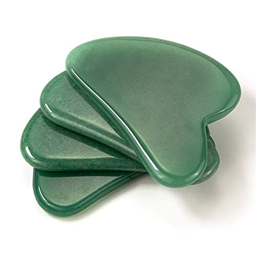 Mndrlin Natural Green Aventurine Crystal Jade Gua Sha Scraping Facial Massage Tool, Stone Scraping Scraper Board For Spa Reduce Fine Lines And Wrinkles Women Men #TOP1