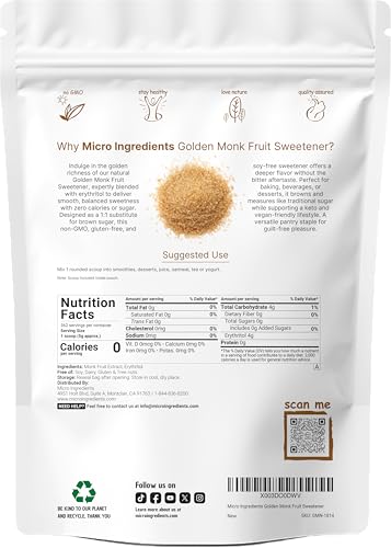 Golden Monk Fruit Sweetener 4lb