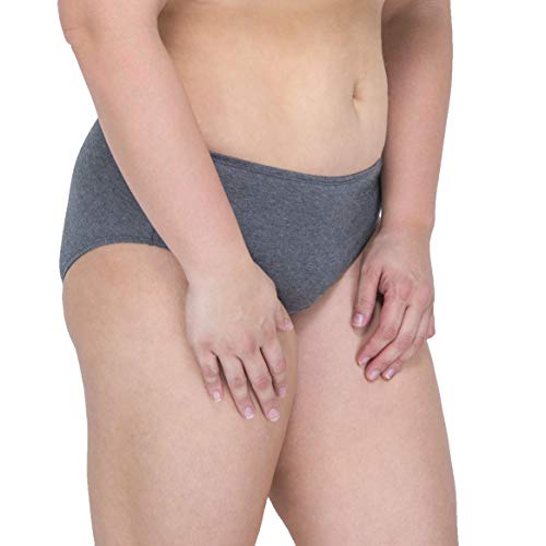 Cottonique Women's Latex-Free Waist Brief made from 100% Organic Cotton (2/pack | Melange)