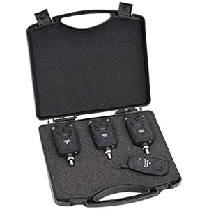 Sänger Carp Voice 3 3+1 draadloze set rood + groen + blauw – beetverklikker set voor karpervissen, radio-beetverklikker, karperbeetverklikker