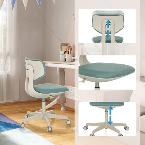 Silla giratoria para niños KIDDY Classic azul con respaldo regulable 5
