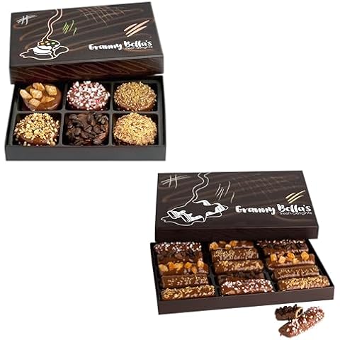 Granny Bellas Christmas Tower Bundle, Chocolate Covered Cookies and Wafers, Holiday Brownies Gifts Sets, Family Food Delivery Ideas, Prime Gourmet Candy Basket, For All Couples Families Adults Men Mom Cover