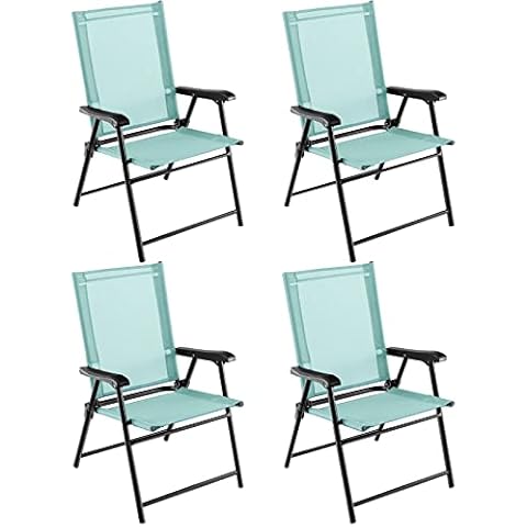 COSTWAY Folding Garden Chairs Set of 2/4 Cover