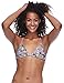 Produktbild EIDON Damen Kali Triangle Slider Bikini Top Swimsuit Bikinioberteil, Denim-Blumenmuster, X-Large