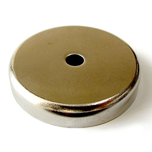 Round Ceramic Magnet with Steel Casing 25 Quantity 1.4 Inch D x .281 Inch T 15 Pounds Pull
