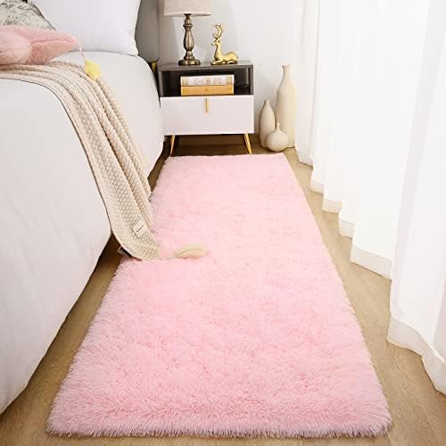 Chicrug Soft Runner Rug for Bedroom Living Room Plush Fluffy Rug 2x6