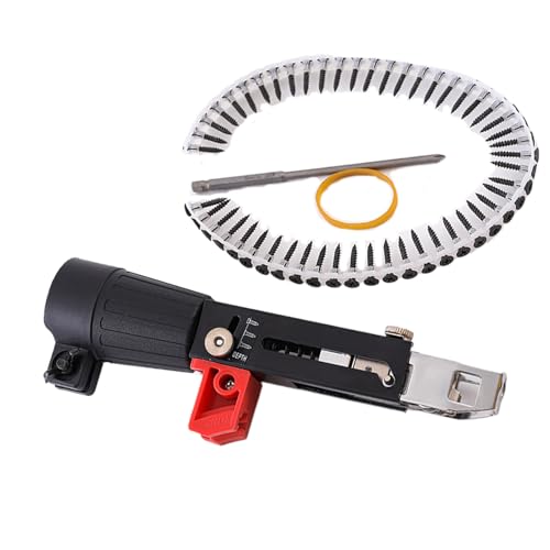 Nailler de tornillo automático, clavadora de hormigón para tornillo,Nailler eléctrico de cadena versátil - Suministros de carpintería, equipo de construcción portátil para instalación de yeso