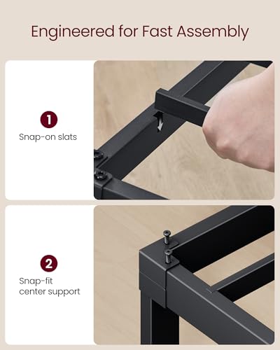 image for VASAGLE Twin Metal Bed Frame 14 Inches Tall, 550 lb Weight Capacity, N