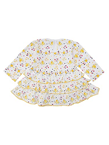 Image of NammaBaby Premium Baby Girls Full Sleeves Frock with Pant Baby Girl's Cotton Frock with Leggings, Frill Frock - Pack of 1
