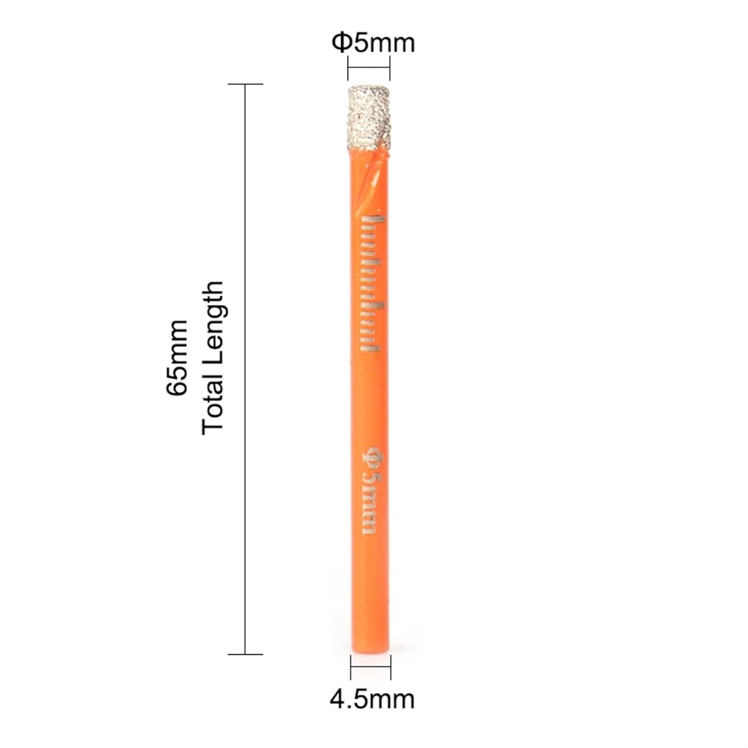 5/6/8/10/12/14/16mm 7Pcs Round Vacuum Brazed Diamond Core Dry Drill Bit Hole Saw Set for Masonry Drilling(5mm)