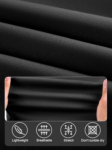 Comdecevis Mens Stretch Dress Pants Slim Fit Skinny Wrinkle Free Expandable Waist Golf Pant Tapered Chinos - Image 5