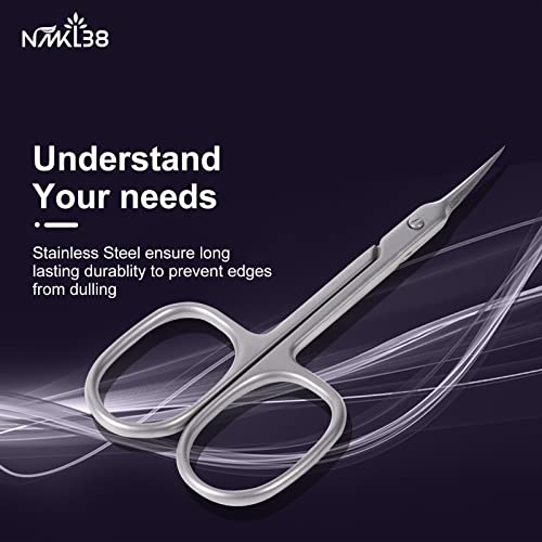 Nmkl38 Inox Curved Blade Cuticle Tower Point Scissors Cuticle Nipper Pliers Dead Skin Remover Beauty Grooming Kit For Nail Eyebrow Eyelash #TOP2
