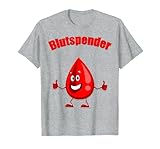 Blutspendershirt - Blutspenden - Geschenkidee - Blutspender T-Shirt, Herren, Grau Meliert, 5XL