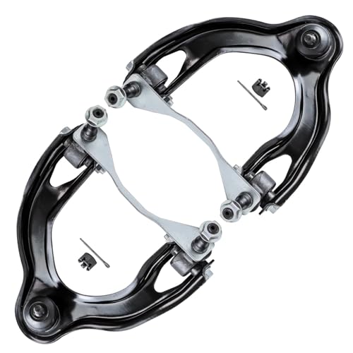 Image of Detroit Axle - 8pc Front End Kit for 1994-2001 Acura Integra 1992-1995 Honda Civic 1993-1997 Civic Del Sol, Upper Control Arms Ball Joints Sway Bar Links Outer Tie Rod Ends Replacement