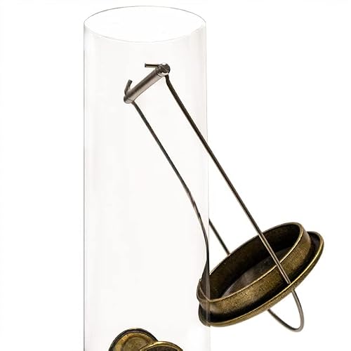 Set Of 2 Aspects Seed Tube Wild Bird Feeders, Medium, Brass #TOP3