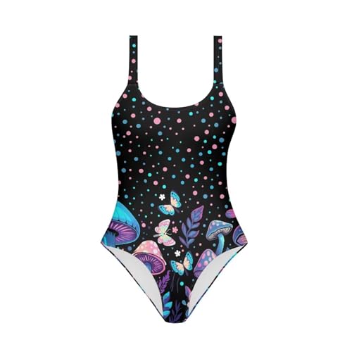 Image of One Piece Bathing Suit for Girl Kids Cute Beach Sport Swimwear U Back Scoop Neck Summer Swimming Pool Beachwear