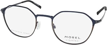 MOREL Lightec 30318l Eyeglass Frame/Glasses Stainless Steel Made In France Mens Modern Eyewear