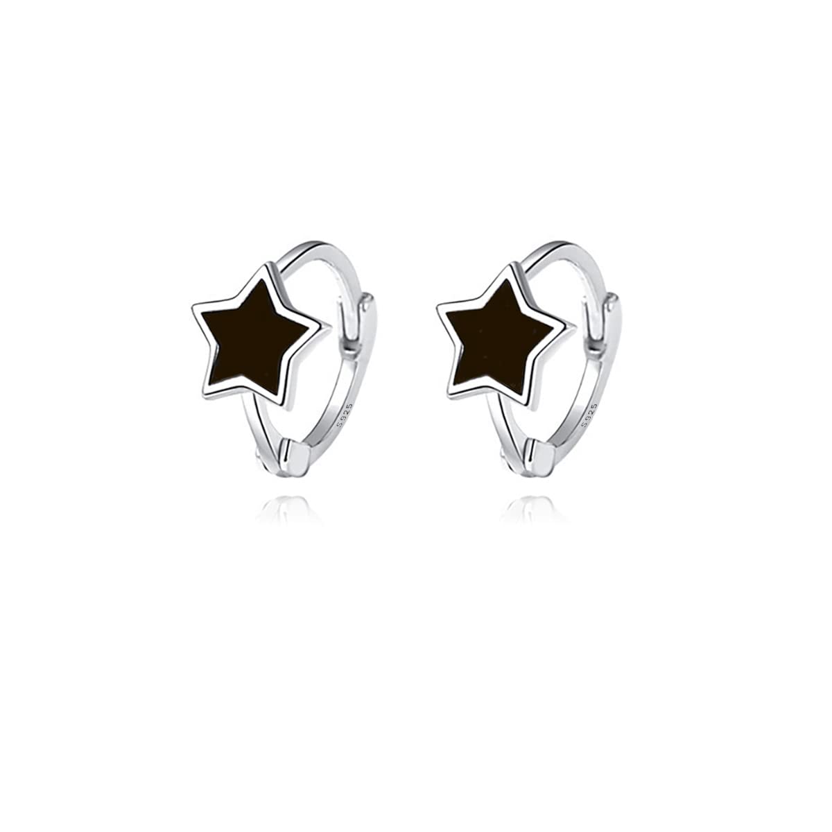 Orecchini A Cerchio Foglia Argento 925: Huggies Piccoli Con Zirconia Per Donne - Regalo Perfetto Per Ragazze, Ideali Per Lobo E Cartilagine