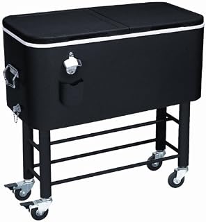 Rio Brands Entertainer Rolling Party Cooler (77 Quarts, Midnight Sands)