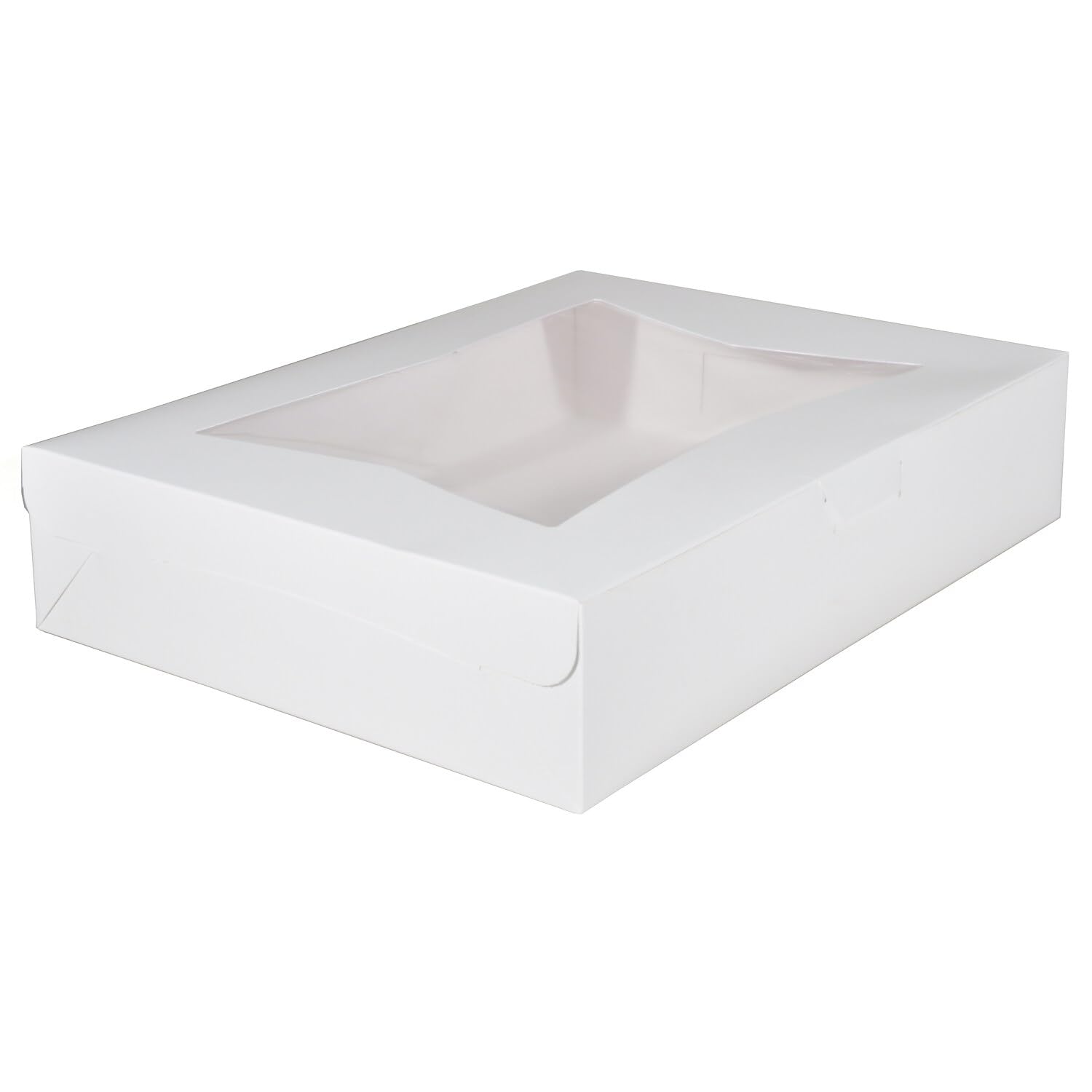Sur de Champion bandeja 23133 cartón blanco Lock esquina ventana panadería Caja, 19 cm de largo x 14 "Ancho x 4" altura (caja de 50)