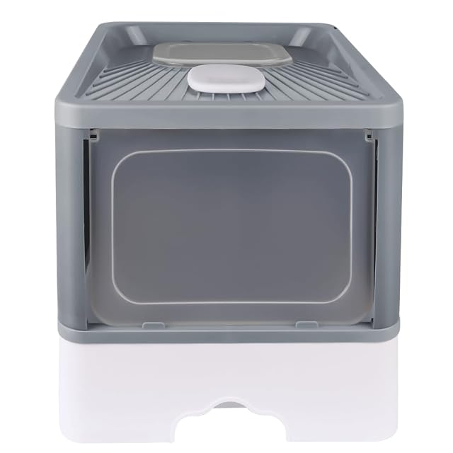 Foto 5 de 8 de OHMG Arenero para Gato con Pala, Casa de Aseo para Gato, Bordes Desmontables, Anti-Fugas, para Gatos Adultos