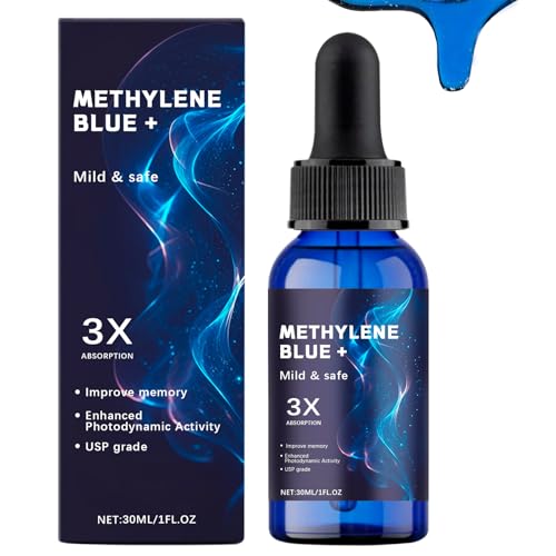 Methylene Blue Pharmaceutical Grade, USP Grade, Third Party Tested Dietary Supplement for Human Brain Health, Gentle and Safe, Improves Memory