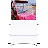 KUAFU Clear Flip Windshield Compatible with 2006-2016 Kawasaki Mule 610 600 SE XC Front Fold Up Windscreen
