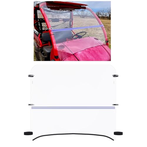 KUAFU Clear Flip Windshield 2006-2016 Kawasaki Mule 610 600