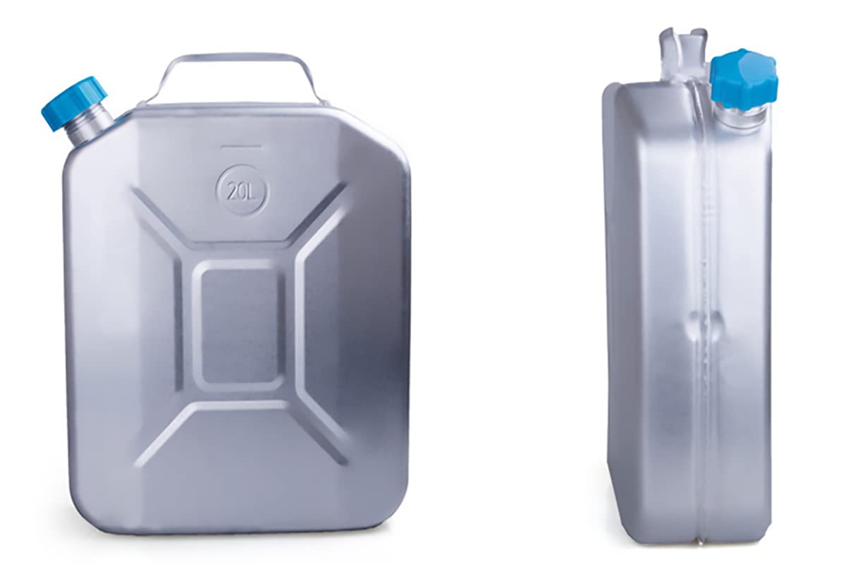 Aluminiowy metalowy Jerry Can Przenośny lekki pojemnik na paliwo Diesel Benzyna Zbiornik na wodę do samochodów i motocykli,20L