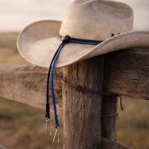 Image of Gamboa 100% Leather Hat Chin Strap for Men and Women Removable Hat Chin Cord for Cowboy and Sun Hats