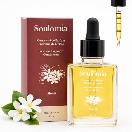 Concentré de Parfum 30 mL de Grasse – Sans Phtalates – Vegan – Qualité Premium pour Bougies, Fondants, Savons & Diffuseurs DIY (Monoï)