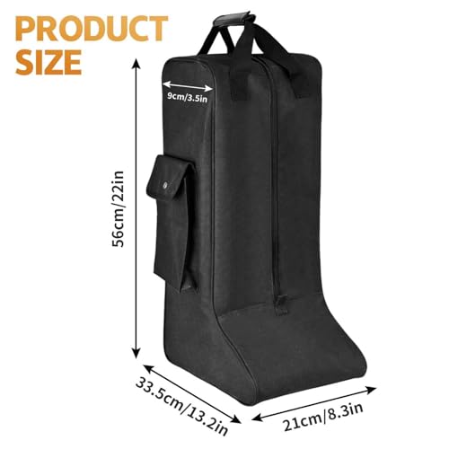 Bolsa para botas de equitación con cremallera y asa portátil 3