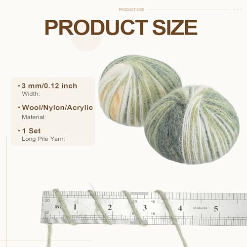Hilo mohair peso lace PATIKIL mezcla de lana suave anti-friso para tejer bufandas sin peso 3