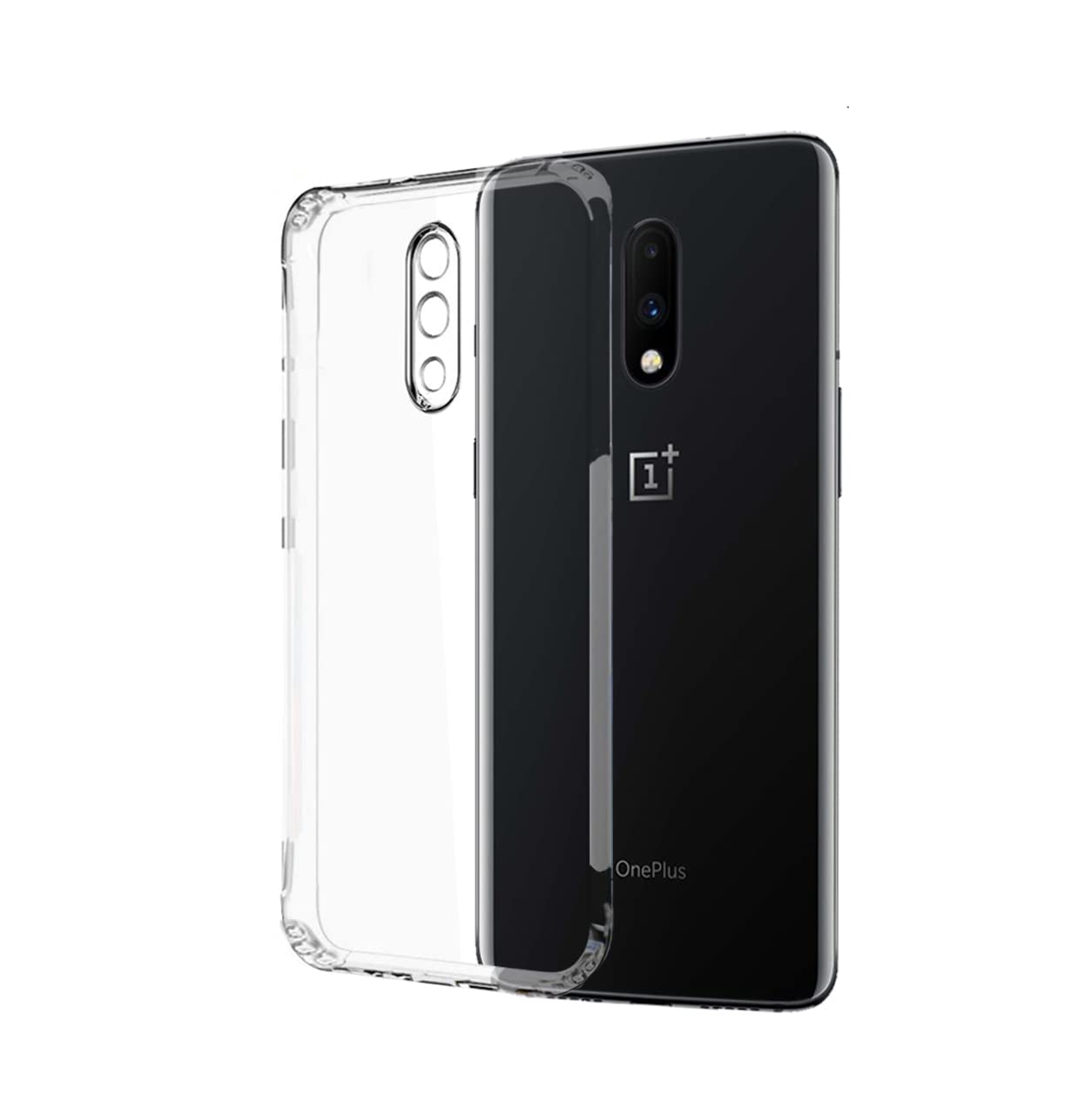 Amazon Brand - Solimo Silicone, Thermoplastic Polyurethane Anti Dust Plug Mobile Cover (Soft & Flexible Back case) for OnePlus 7, Clear (B08XXR1BGF) Amazon Price History, Amazon Price Tracker