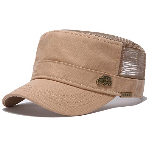 Preisvergleich Produktbild sdssup Herren Flat Cap CA0181 A0181 Khaki Code (56-61cm) verstellbar