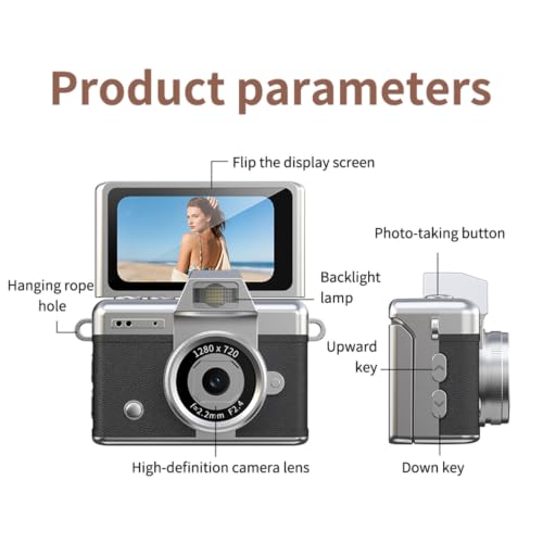Image of Magnetic Selfie Screen with 3.97-Inch Display, 1250mAh Rechargeable Battery, Wireless Connection, USB-C, Magnetic Phone Back Camera Screen for iPhone & Android Smartphones (Miniature Camera)