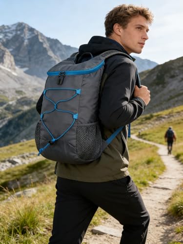 Mochila impermeable para ciclismo y senderismo plegable ligera miniatura 1