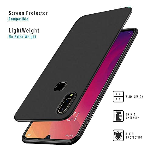 Image of Mobile Back Cover Case for Vivo V11 (Silicone Case|CameraProtection|Black SC1510)