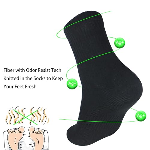 Womens Anti Odor Blister Resistant Seamless Cotton Moisture Wicking Sports Ankle Dress Socks, Size 6-103