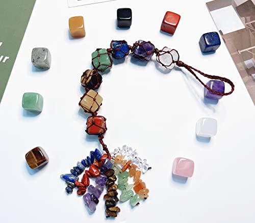 XIANNVXI 7 Chakra Crystals Hanging Healing Crystal Gifts Chakra Gifts Crystals and Healing Stones Hippy Wiccan Reiki Bohemian Spiritual Witchy Gifts for Women Car Hanging Accessories - Image 2