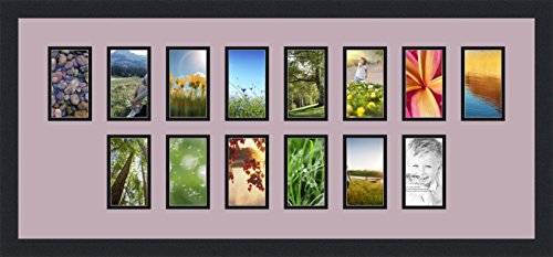 Art to Frames Double-Multimat-747-805/89-FRBW26079 35 by 15-Inch Picture Frame, 1.25-Inch Wide, Satin Black